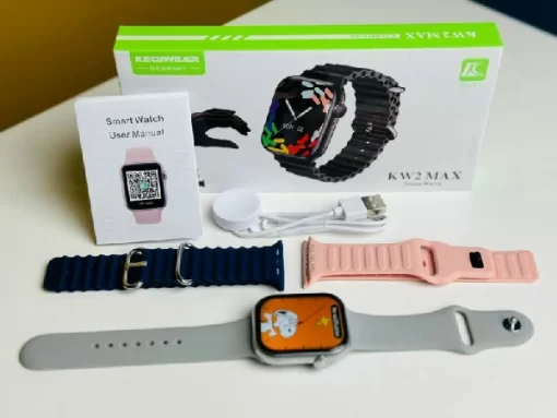 Keqiwear KW2 Max Smartwatch With 3 Belt - Image 2