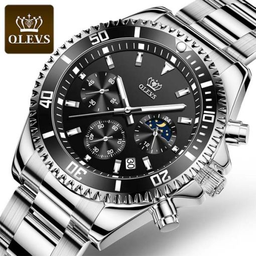 OLEVS 2870 Waterproof Stainless Steel Casual Watch - Image 2