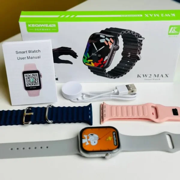 Keqiwear KW 2 Max Smartwatch With 3 Belt - Image 2