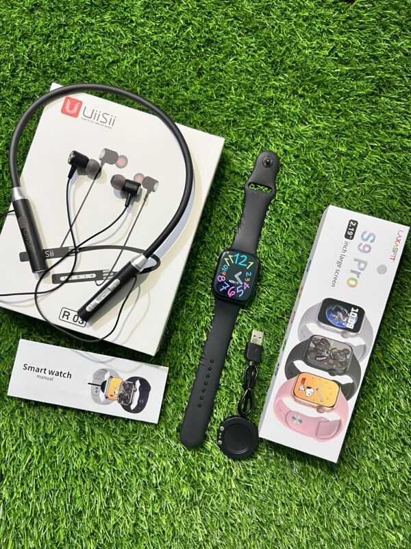 Laxasfit S9 Pro Smart Watch +  Free UiiSii Neckband - Image 5