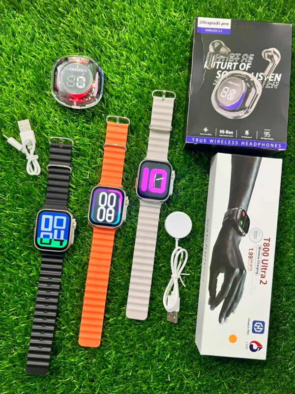 T800 Ultra 2 Smart Watch +  Ultrapods Pro Earbuds Combo