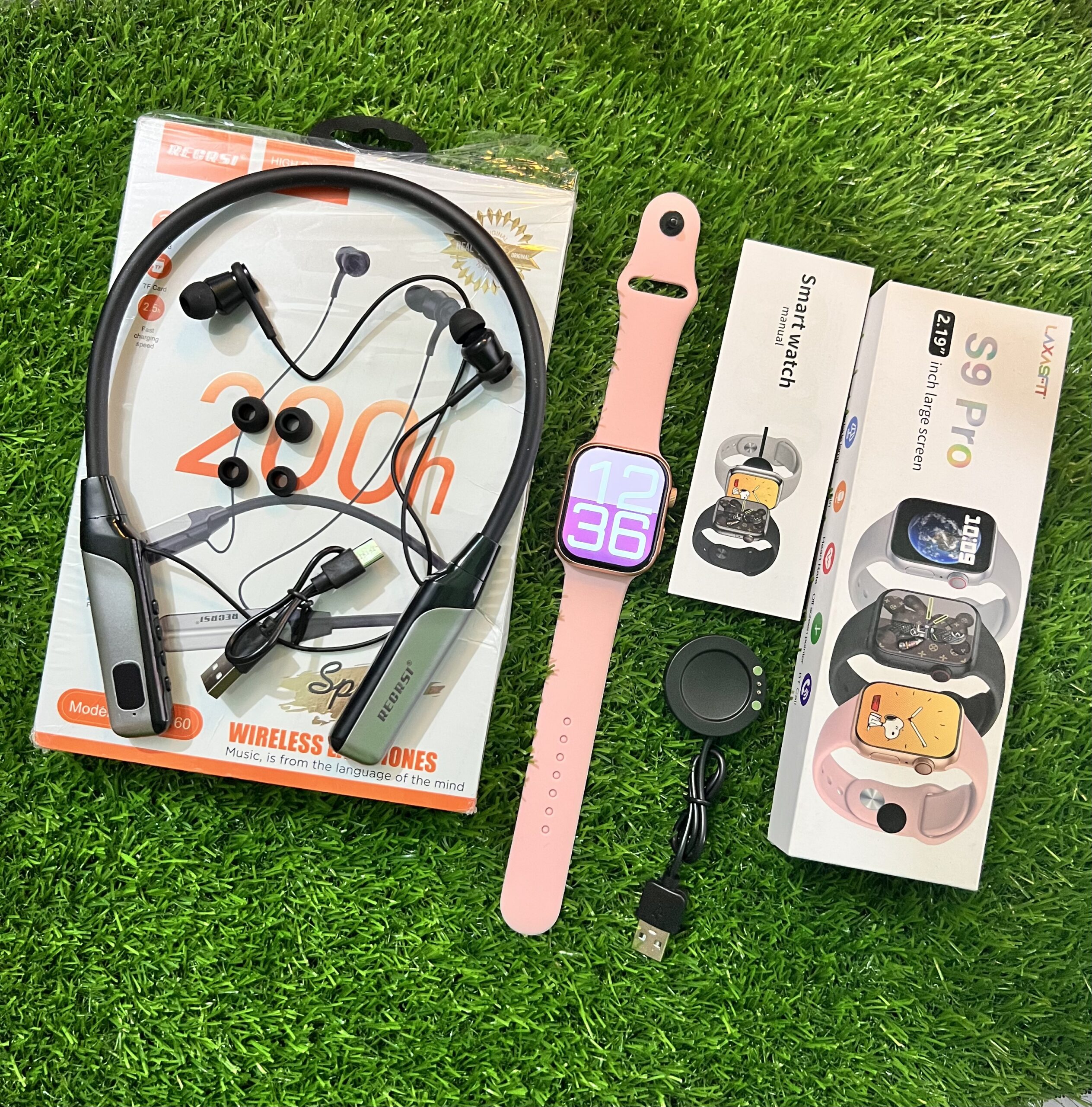 S9 Pro Smartwatch & Regrsi NY060 200H Neckband - Image 5