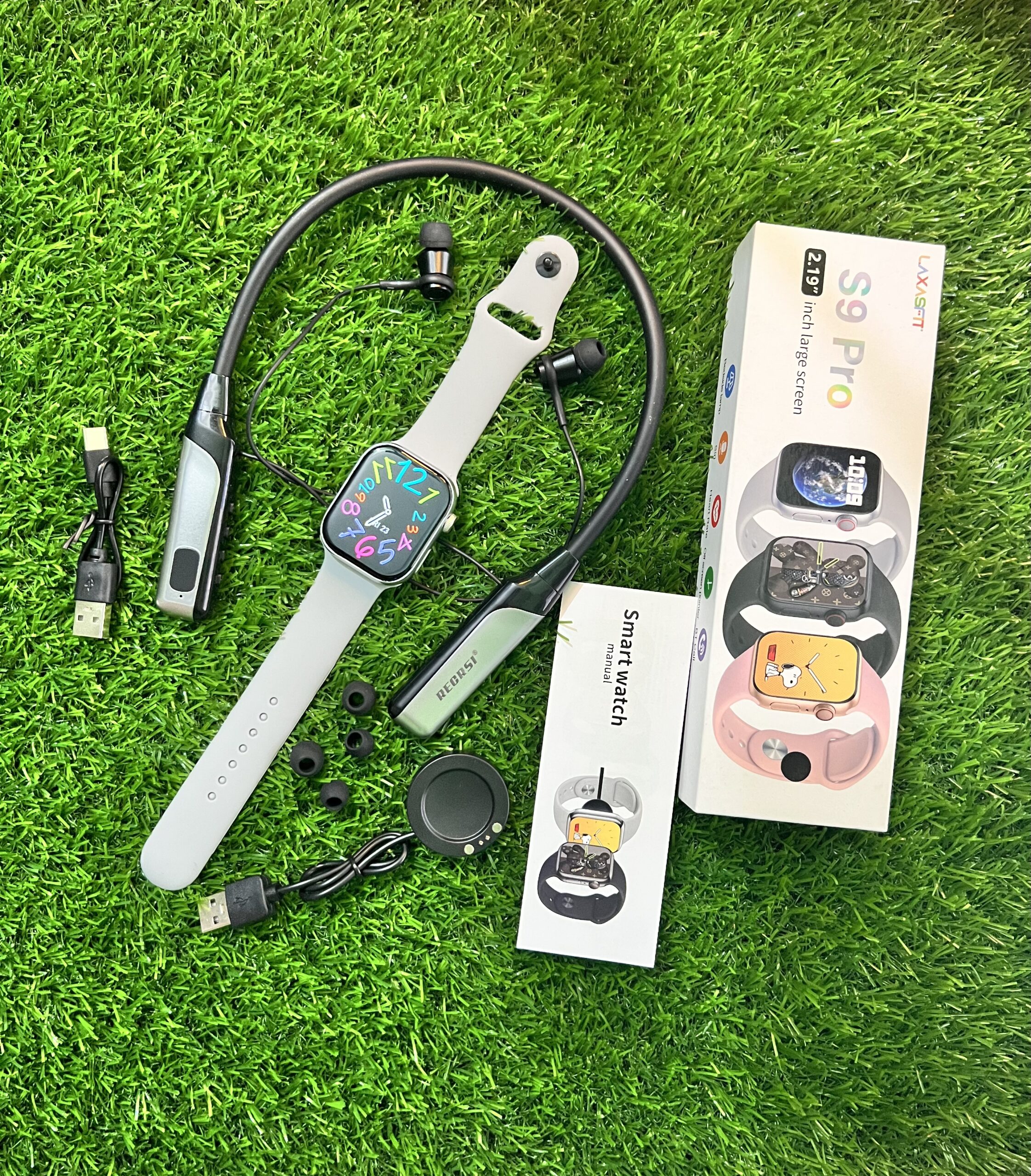 S9 Pro Smartwatch & Regrsi NY060 200H Neckband - Image 2