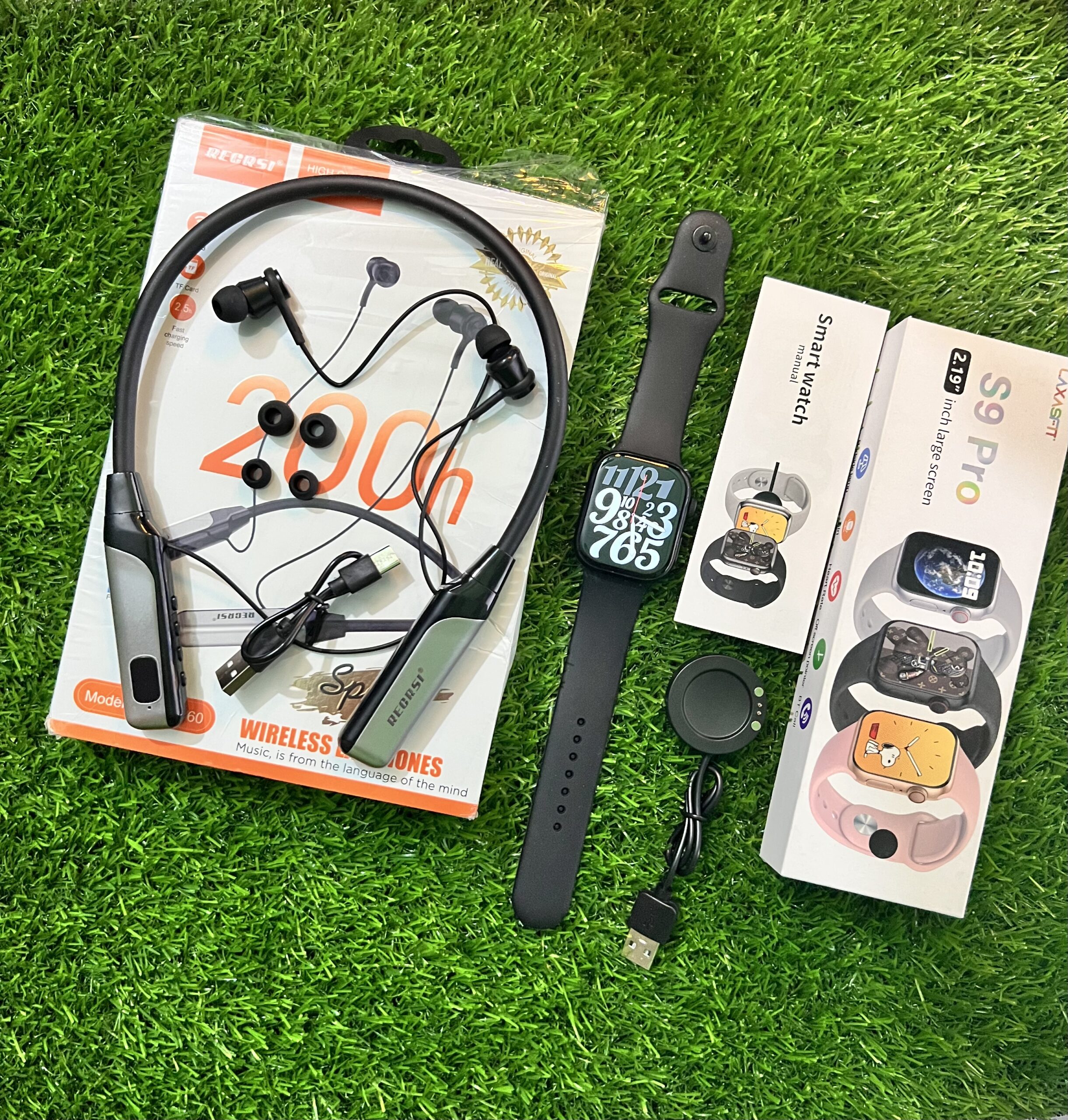 S9 Pro Smartwatch & Regrsi NY060 200H Neckband - Image 3