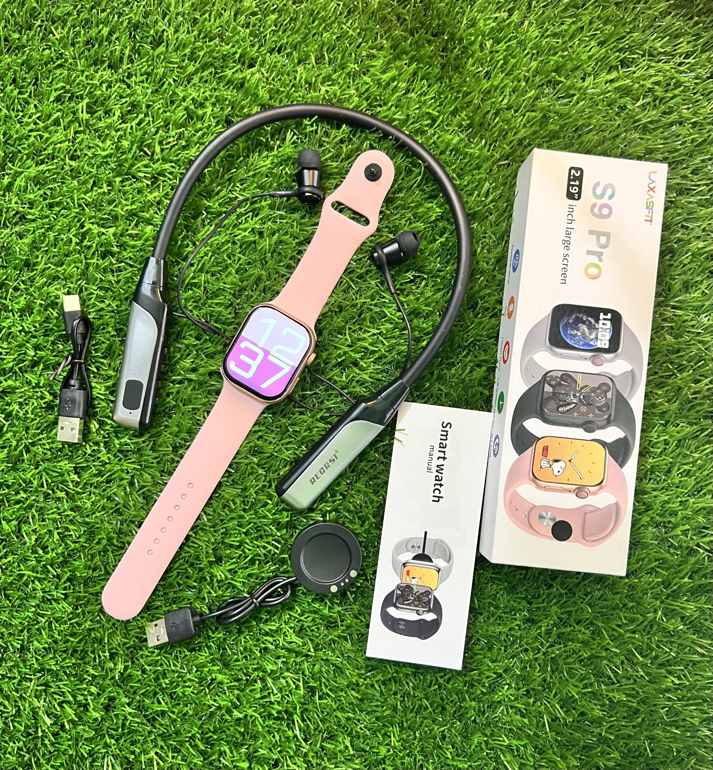 S9 Pro Smartwatch & Regrsi NY060 200H Neckband - Image 6